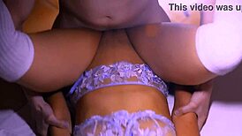 The stepdaughter and her friend immersed in a whirlwind of passion