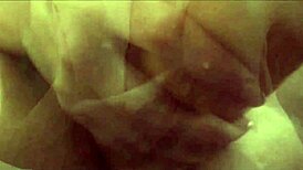 student masturbating pussy with big dildo after work