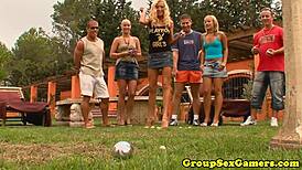 girls cocksucking in wild group action outdoors with tattoos everywhere