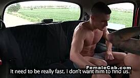 Muscled Guy Bangs Tattooed Cab Driver POV in Public