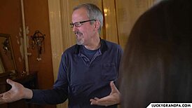 ugh, i can't beleive grandpa is bangin my friend's daughter pussy so hard