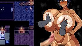 tanned girl natsuki overflows with cum in hentai game episode 38