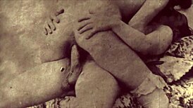 Pornostalgia with ripped clothes and hairy pussy