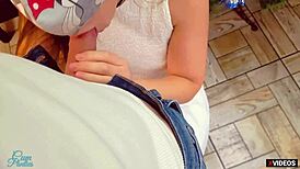 step sister gives her pussy after christmas dinner