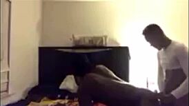 Muscular Bodybuilder Delivers Intense Bareback Blowjob to Black Cock