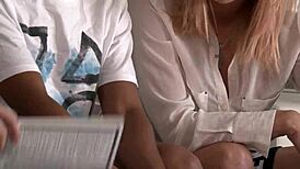 Eva Isabel and Chrissy Play Jenga and Playstation 5 While Flashing Skirts at Home