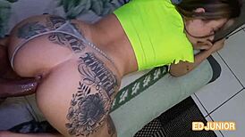 I choked on his big cock in doggystyle, then deepthroat ass to mouth