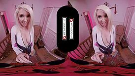 spider gwen in vr blows your mind with her mouth and pussy