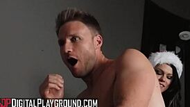 Man, Lucky Levi scored Peta Jensen and Nicole Aniston, two busty milfs for Christmas