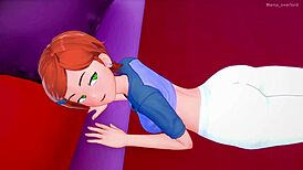 Undressing Redhead Gwen In Bed For Uncensored Hentai Fuck