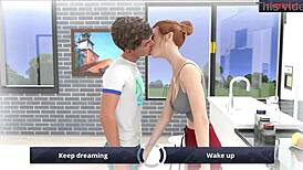 Oh, karthik is fucking riley in his dream with blowjob and footjob!