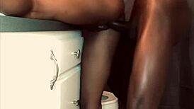 Getting pounded rough by thick BBC in bathroom, so wet! 💦