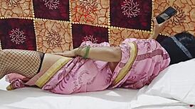 I watch my indian desi bhabhi in saree getting hardcore doggystyle sex with big cock