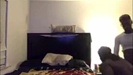 Muscular Bodybuilder Delivers Intense Bareback Blowjob to Black Cock