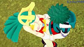 Shino, Mandalay, and Tomoko have wild sex with Izuku in this My Hero Academia hentai