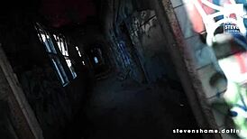 megan venturi’s tight pussy gets wrecked outdoors. stevenshame dating leaves her cum-glazed.