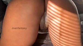 A pretty ebony girl shows off her asshole with toys and anal play