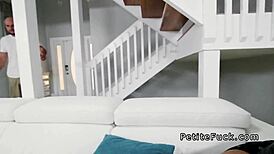 huge ebony petite girl deep throats big cock in pov fucking