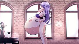 camilla animation vore with oral on boobs and tits in hentai style