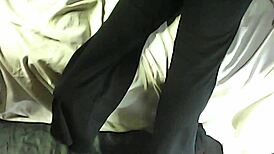 mature woman humiliates sissy with strapon in pov scene. amateurs join for intense assplay and orgasm.