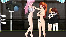 Princess of the Ring: Juliette Battles Sofia in Anime Lesbian Catfight Game