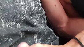 My friend jerks me off while I suck his cock on a crowded train