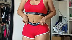 See how my stepmother caught me spying on her and her big ass