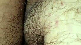 Hairy Girlfriend Gets Creampie from Friend's Big Black Cock