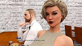 Hot rich girl dazzles in 3D cartoon action