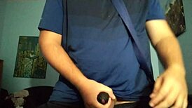 Gay Man Masturbates In Chastity Cage