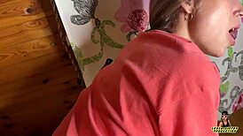 Naughty Petite Blonde Babe Gets Huge Cumshot on Face and Hair After Wild Blowjob