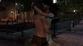 yo, check this wild anime lesbian action with strapon outdoors!