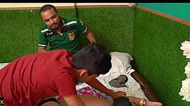 Indian threesome with stepmom?