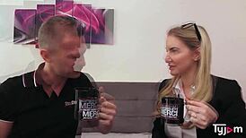 hot blonde georgie lyall drinks whiskey before hard banging