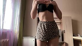 Wow, check this slender student rubbing her wet pussy close-up!