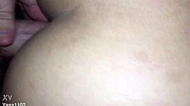 hey, that cheating latina gets fucked hard by a big white cock in her ass