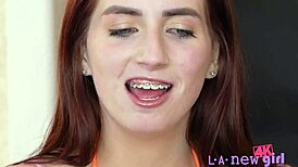 so, tell me about this brunette pornstar on the casting sofa today.