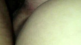 Hairy Girlfriend Gets Creampie from Friend's Big Black Cock