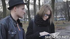 Smashing Nerdy Girlfriend's Pussy In POV Blowjob Session