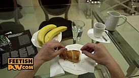 Pov: Nesty, Your Naughty Neighbor Babe, Gives Intense Footjob And Rides Hard