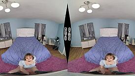 rebecca vanguard lays back for missionary with her hairy pussy on display.