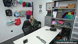 Emma starletto caught shoplifting and fucked by older guard in reality scene