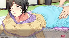 Anime milf housewife in steamy hentai creampie scene from Mesumama 3