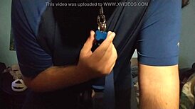 Gay Man Masturbates In Chastity Cage
