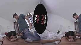 Virtual taboo with my anal brunette slut