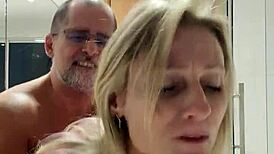 Alineflavio Blonde Couple Cums Hard in Mouth