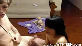 Young Latina Couple Sucking Cock in Public Webcam Gangbang for Free on WTFTeen