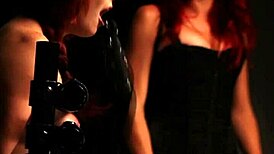 Watch this redhead lesbian sub get spanked in bdsm bondage?