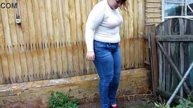 Pissing Compilation of Fat Milf Outdoors in Jeans and Naked Amateur Fetish