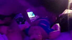 Does this sexy blonde deepthroat?